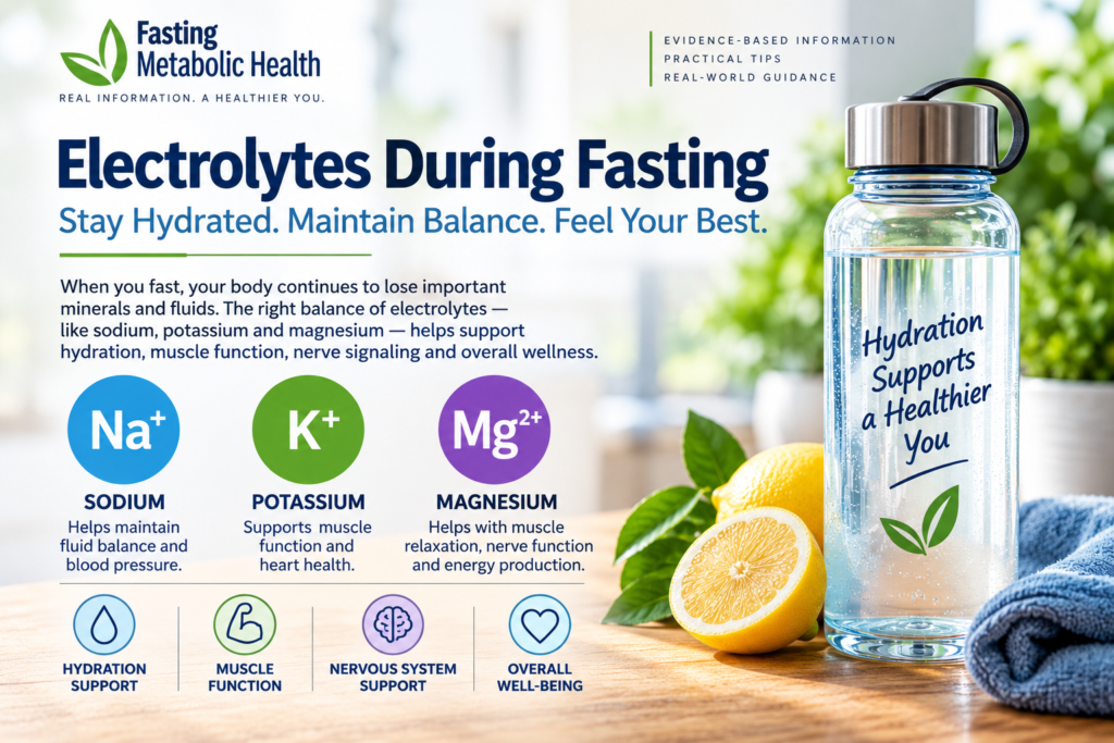 Electrolytes during fasting guide covering sodium, potassium, magnesium and hydration